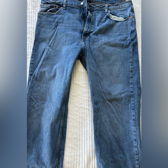 Levi’s Men’s 505 Regular Fit Straight Leg Blue Jeans 42x32 - Picture 4 of 5